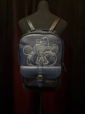 Disney Boutique
Blue Faux Leather Backpack embroidered Minnie & Mickey Mouse